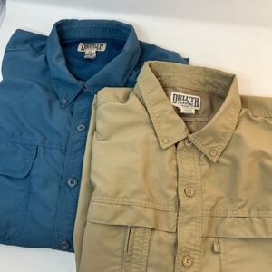 Two Duluth Trading Company Short Sleeve Vented Outdoor & Fishing Shirts Sz 2XL